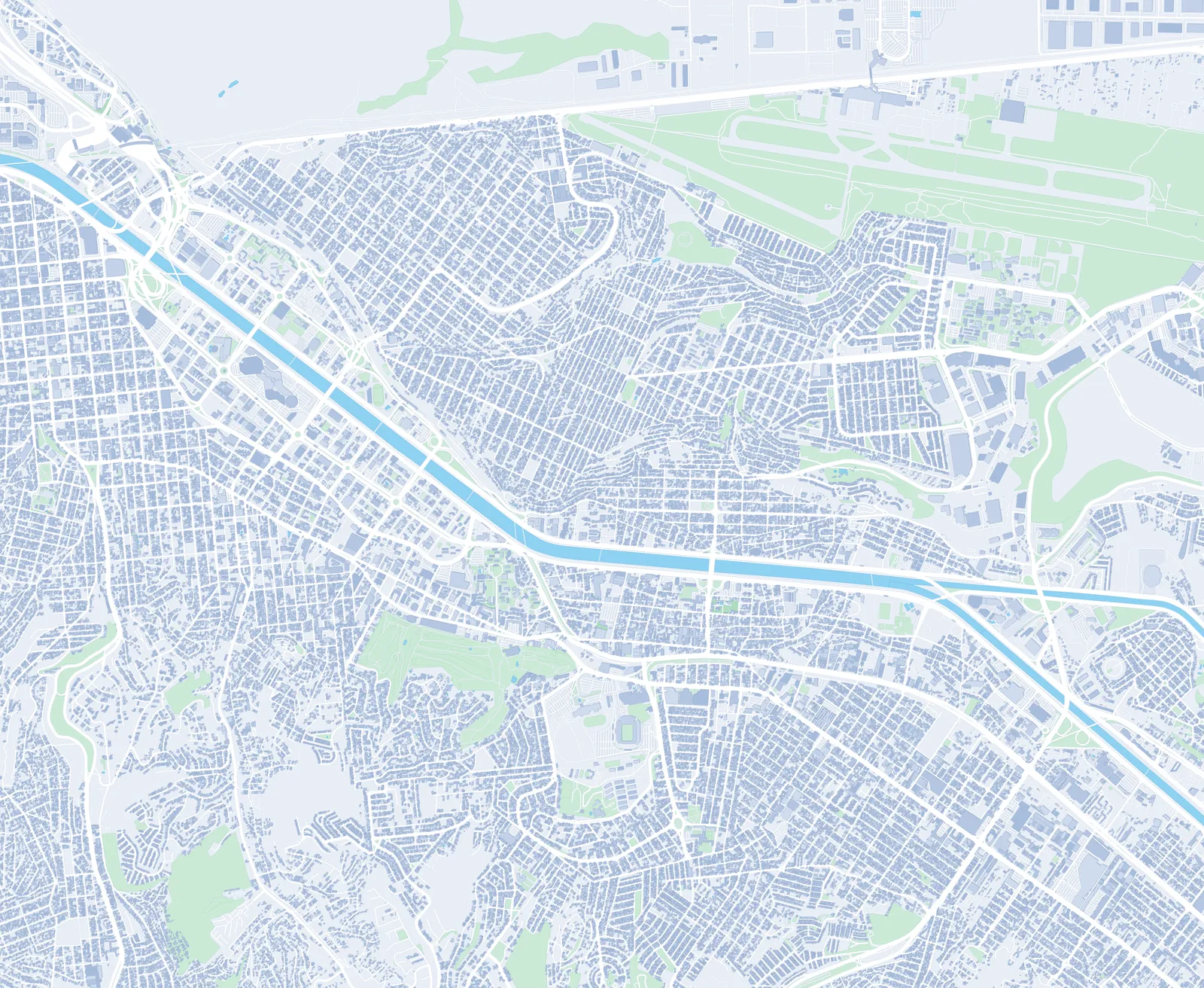 Mapa de Tijuana con las rutas desde Cimalta II a la garita, el aeropuerto, Galerías Hipódromo, el Club Campestre y Plaza Carrousel