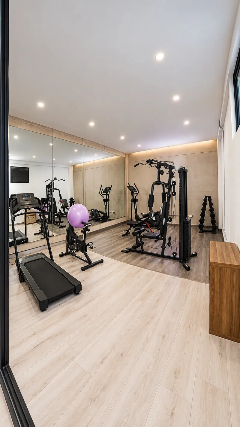 Gimnasio de Cimalta II con caminadora y aparatos