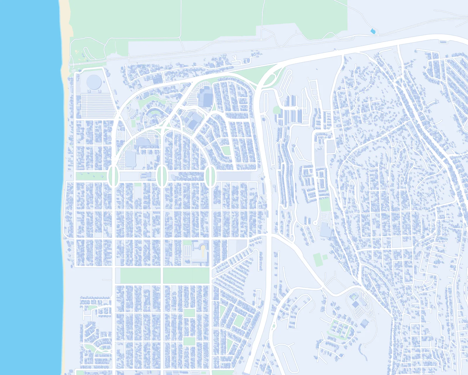 Mapa de Playas de Tijuana con la ubicación de Mar de Plata y rutas a los lugares cercanos