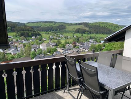 Uitzicht vanaf het balkon in Niedersfeld.