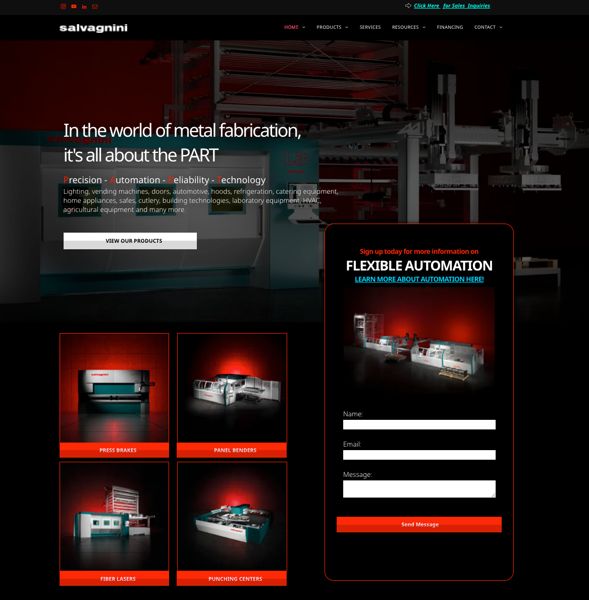 A landing page for a company called salvagemini