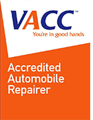 A logo for an accredited automobile repairer.