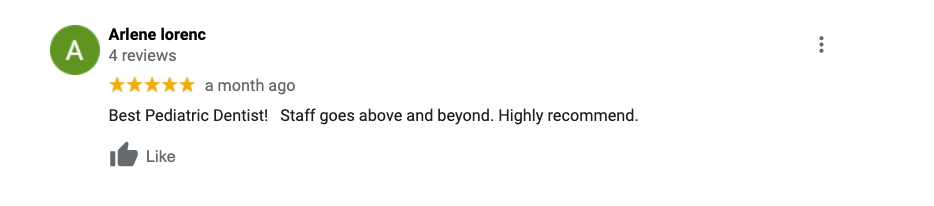 A blurred image of a google review with a thumbs up.