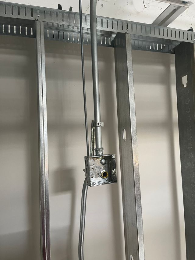 EMT Conduit Running to Four Square Box in Mooresville, NC