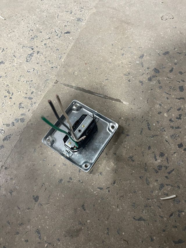 Electrical rough-in box made up for a wiring project