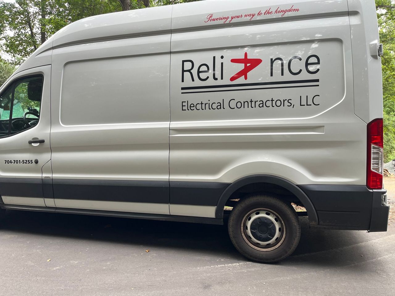 Reliance Electrical Contractors service van, Salisbury, NC