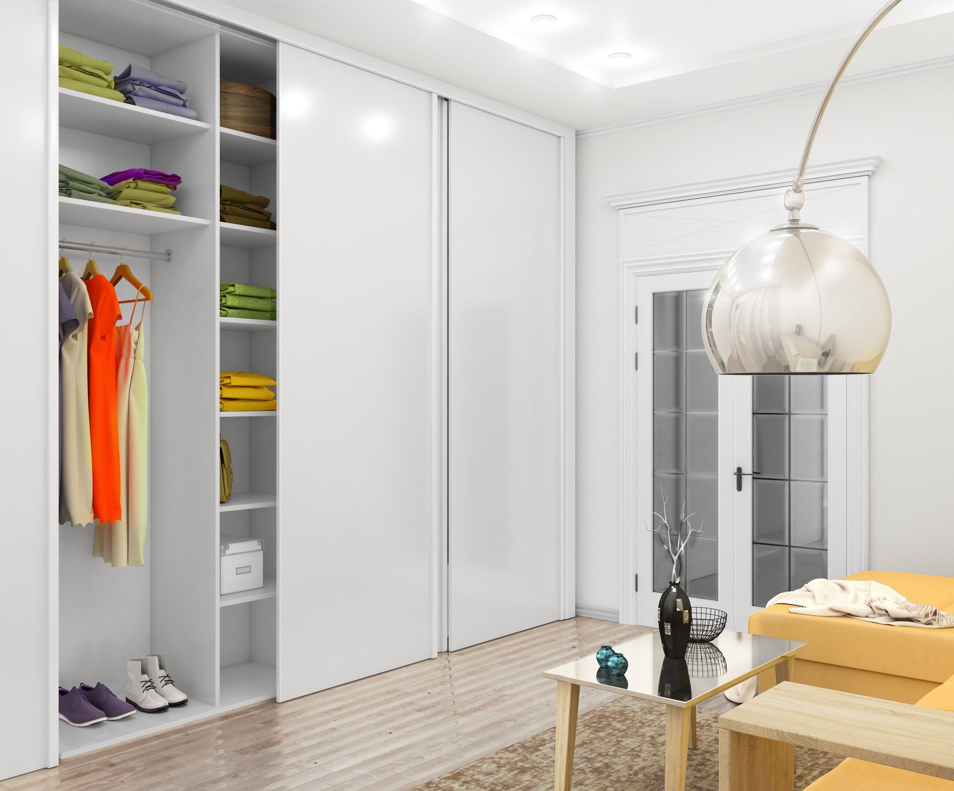White Wardrobe Sliding Door — Moonah, TAS — Lifestyle Kitchens, Wardrobes & Showerscreens