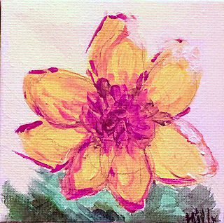 Roze en gele aquarel bloemen op een witte achtergrond