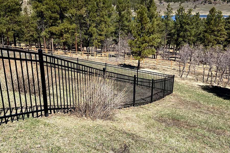 A black fence