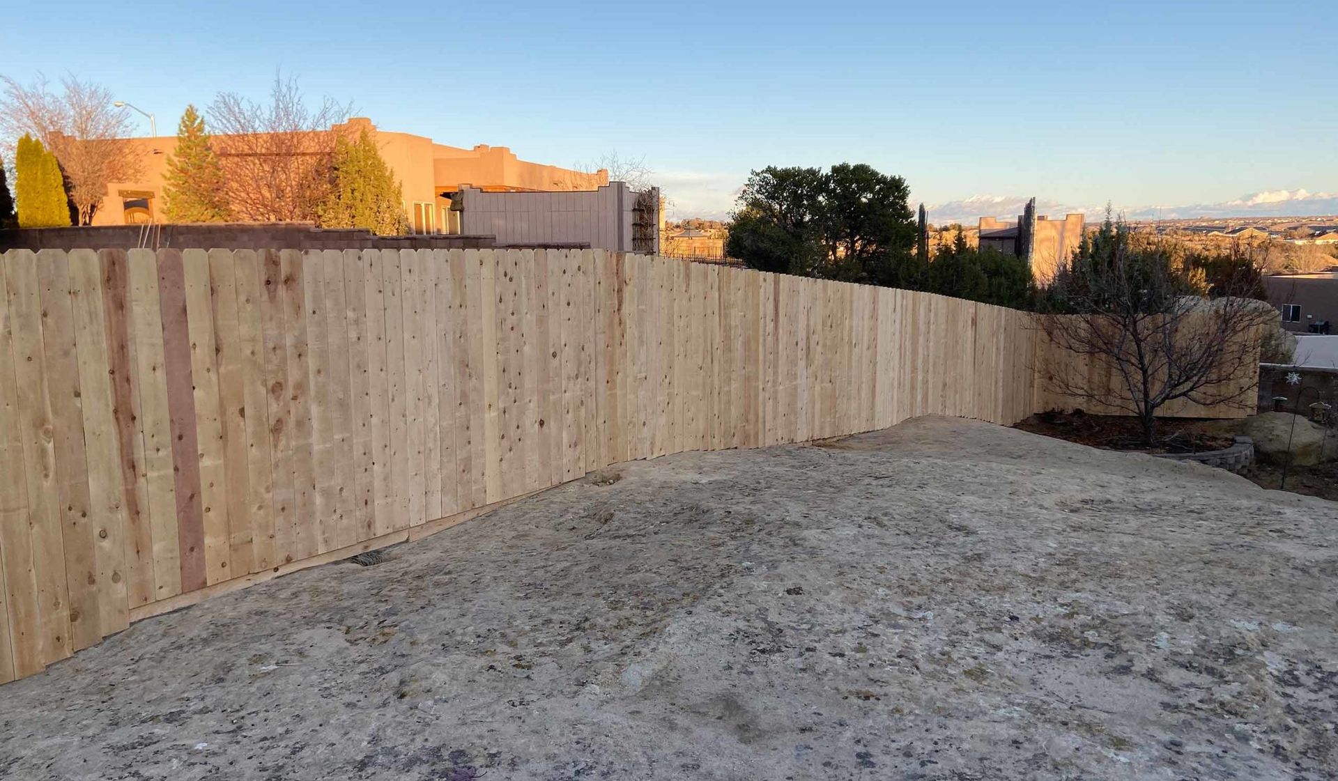 A wooden fence