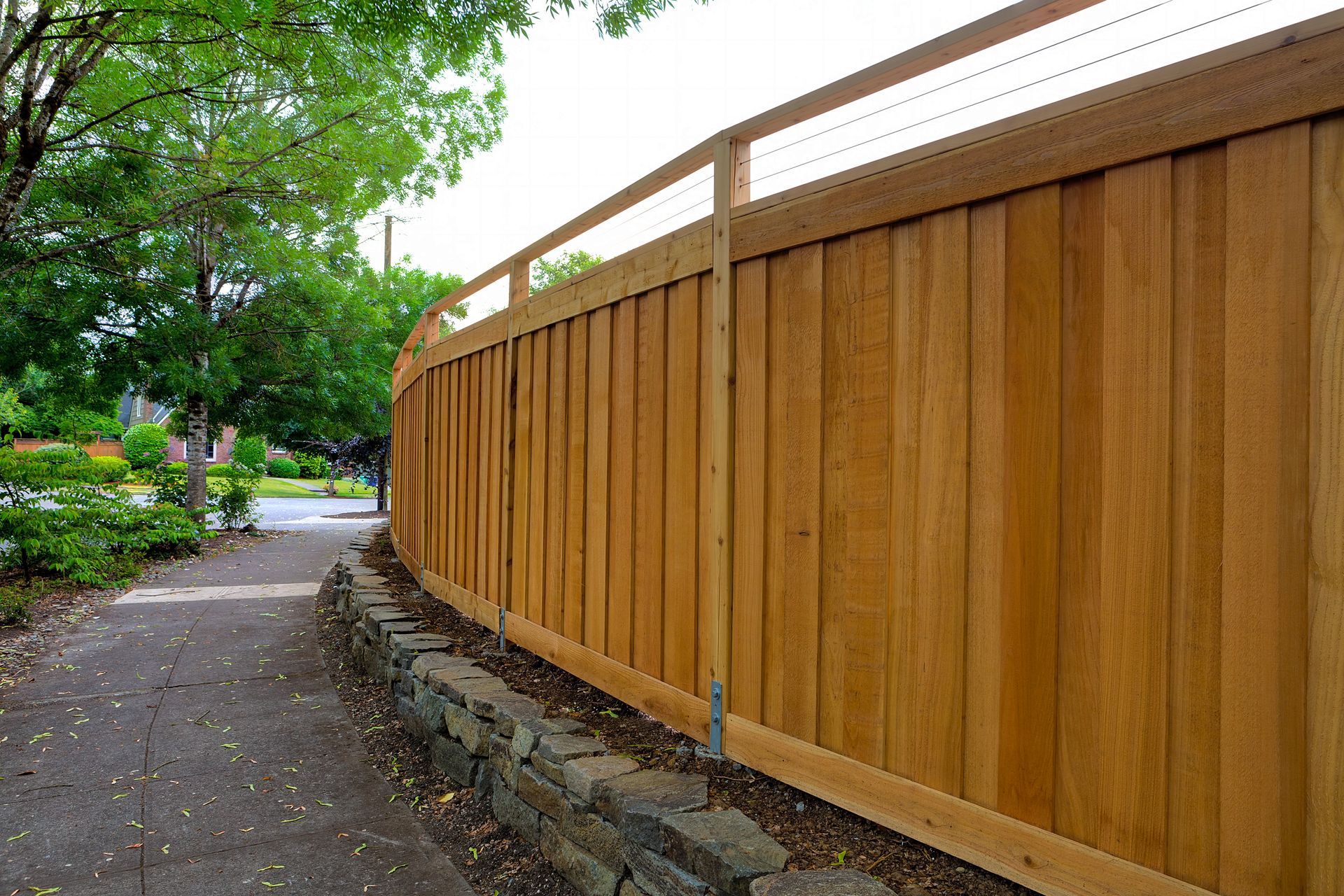A wooden fence