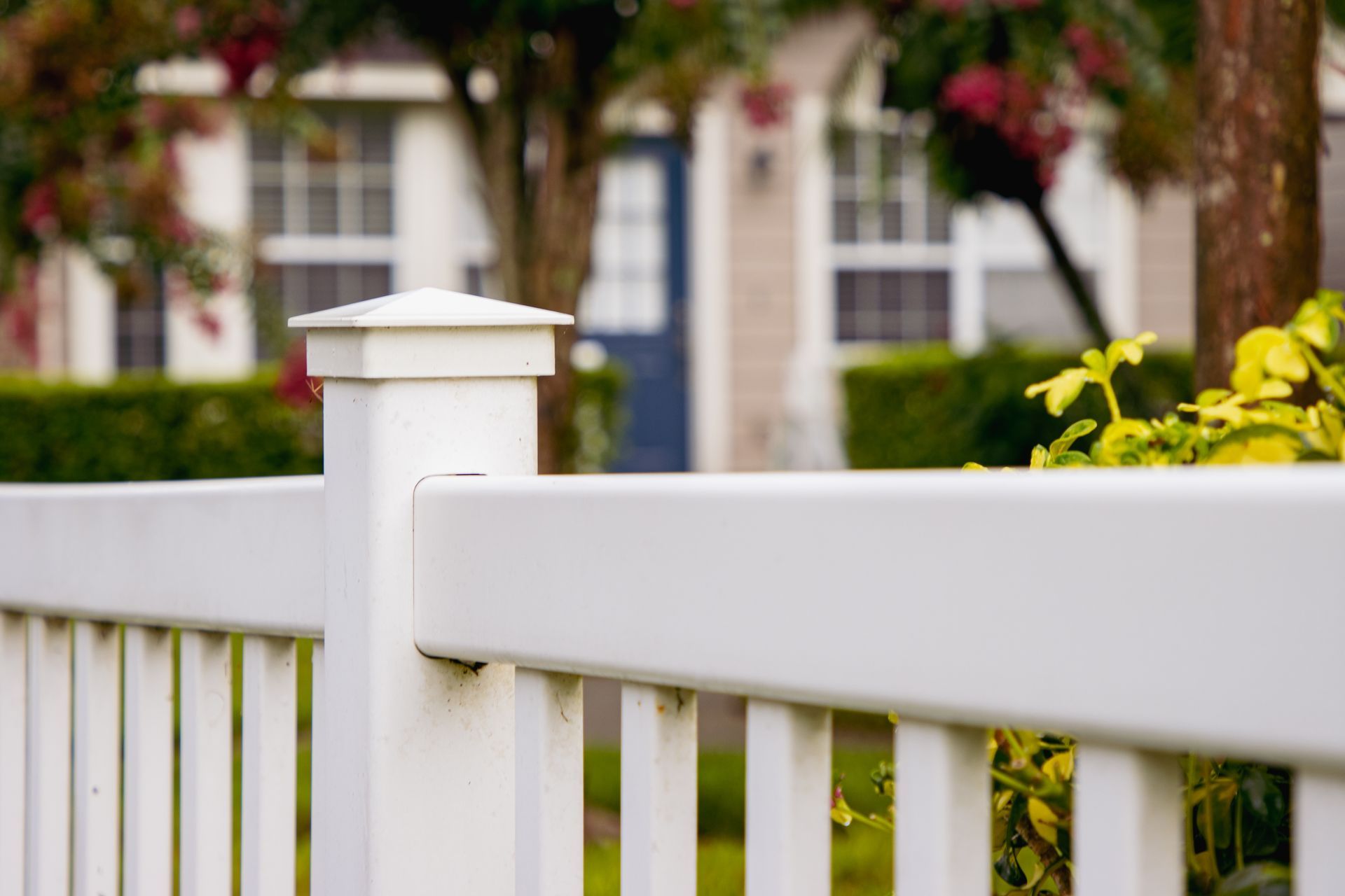 A white fence