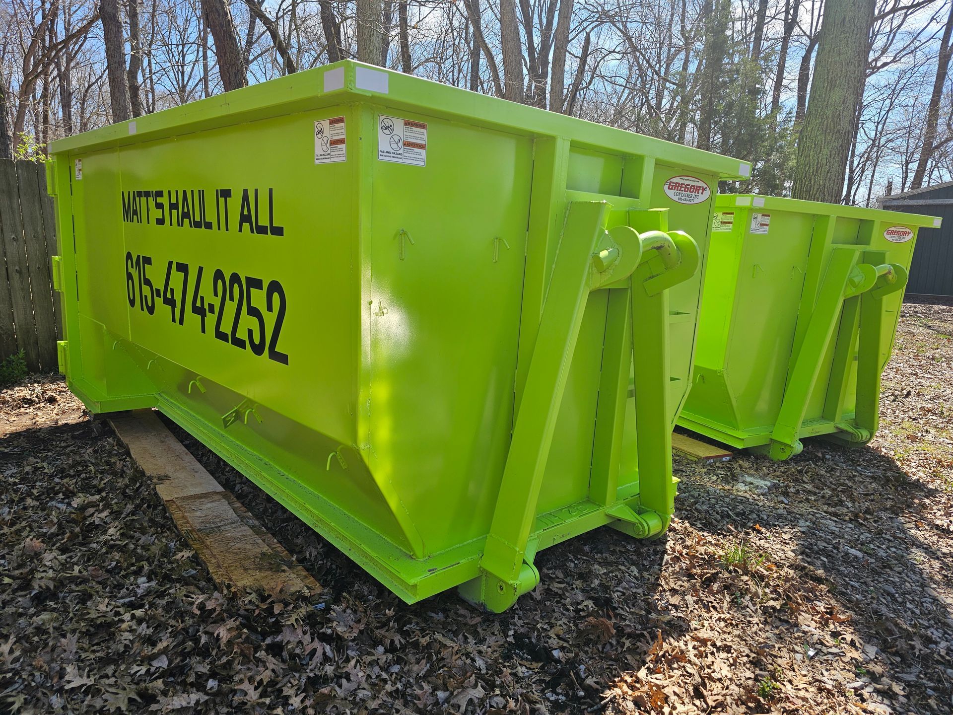 Roll off dump truck with trailer
