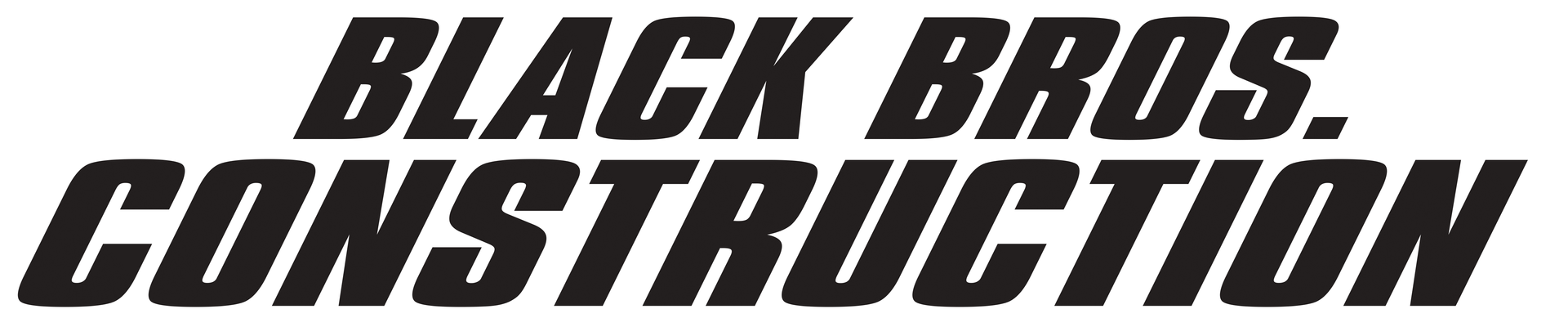 The logo for black bros construction is shown on a white background.
