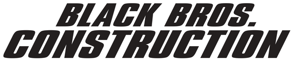 The logo for black bros construction is shown on a white background.