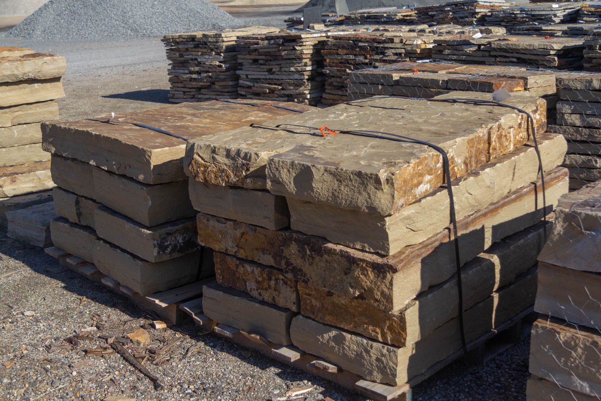 A pile of bricks stacked on top of each other