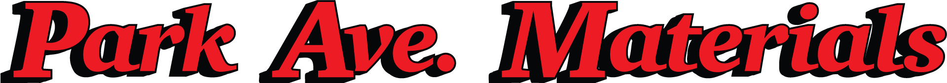 The word park ave is written in red on a white background.