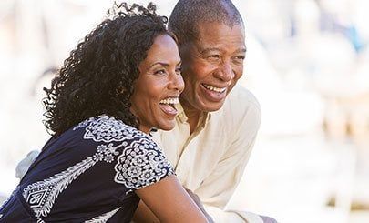 older couple laughing together