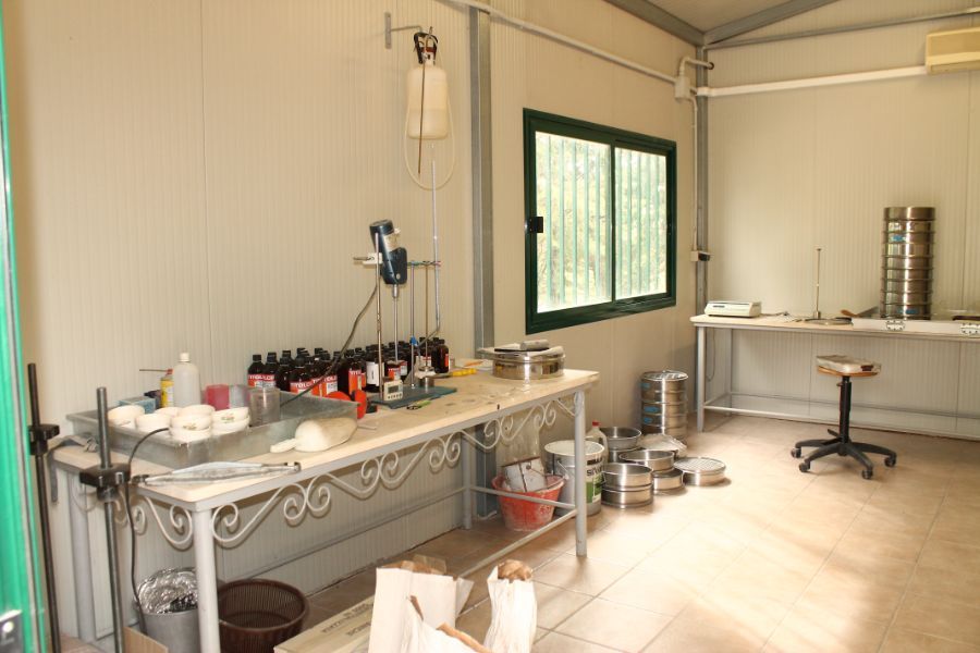laboratorio della cava di sabbia
