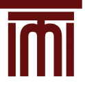 Maroon logo: stacked stylized letters 