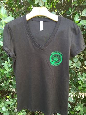 Women's Brown V-Neck - Kapaa, HI - Kauai Cycle