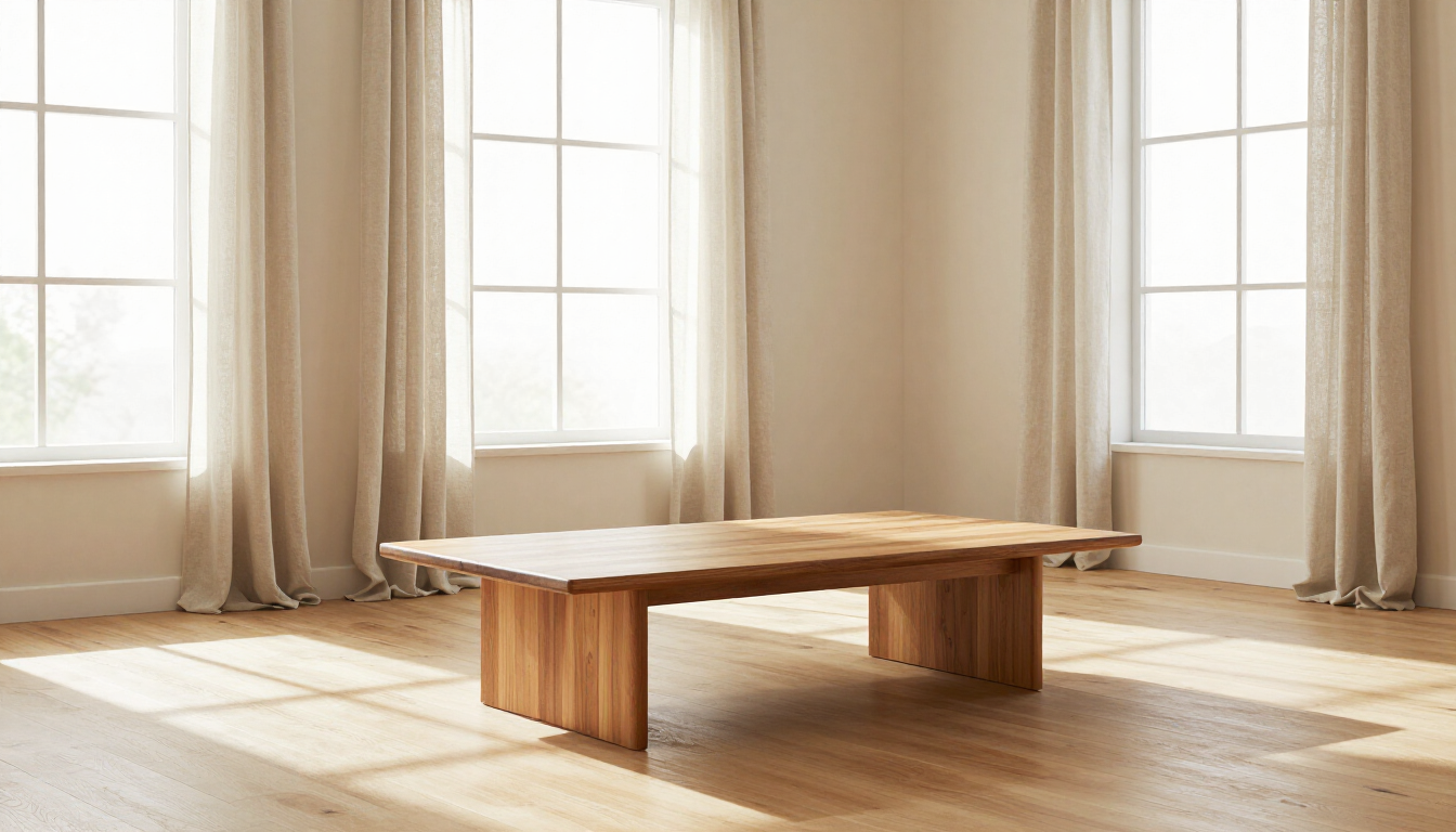 Lichte woonkamer met natuurlijke materialen