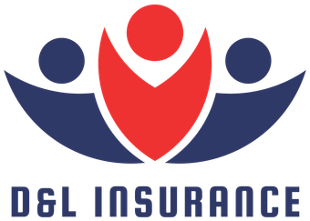 D&G Insurance logo with red and blue abstract figures above the company name