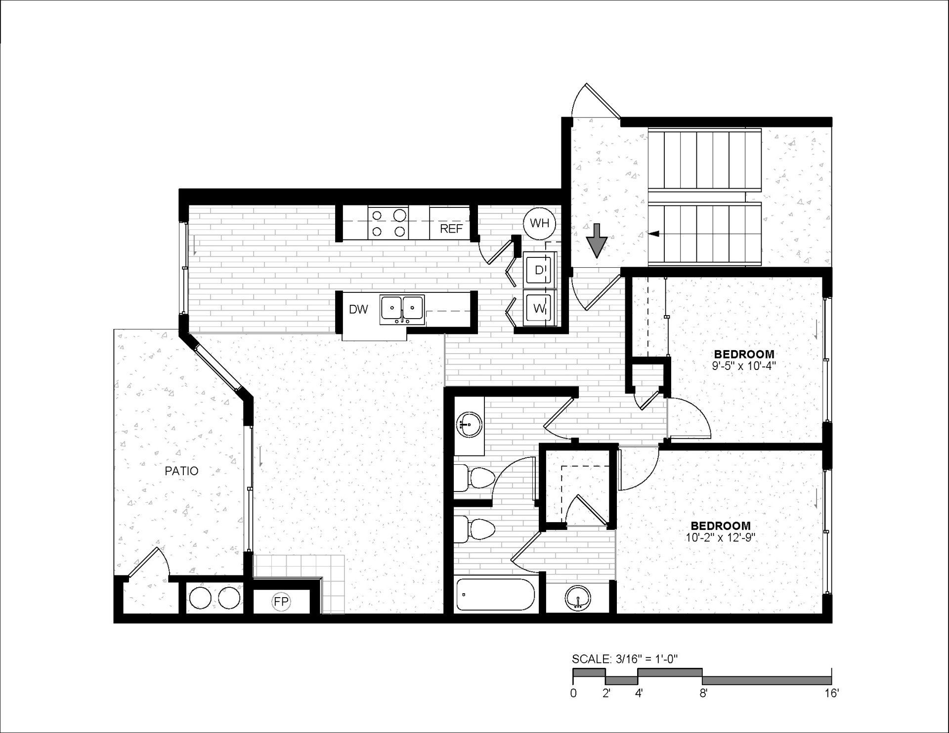 2 Bedroom Floorplan