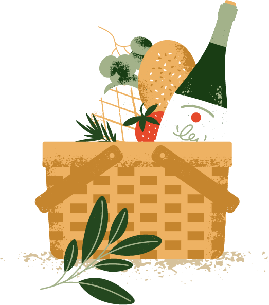 Illustration d'un panier à pique-nique