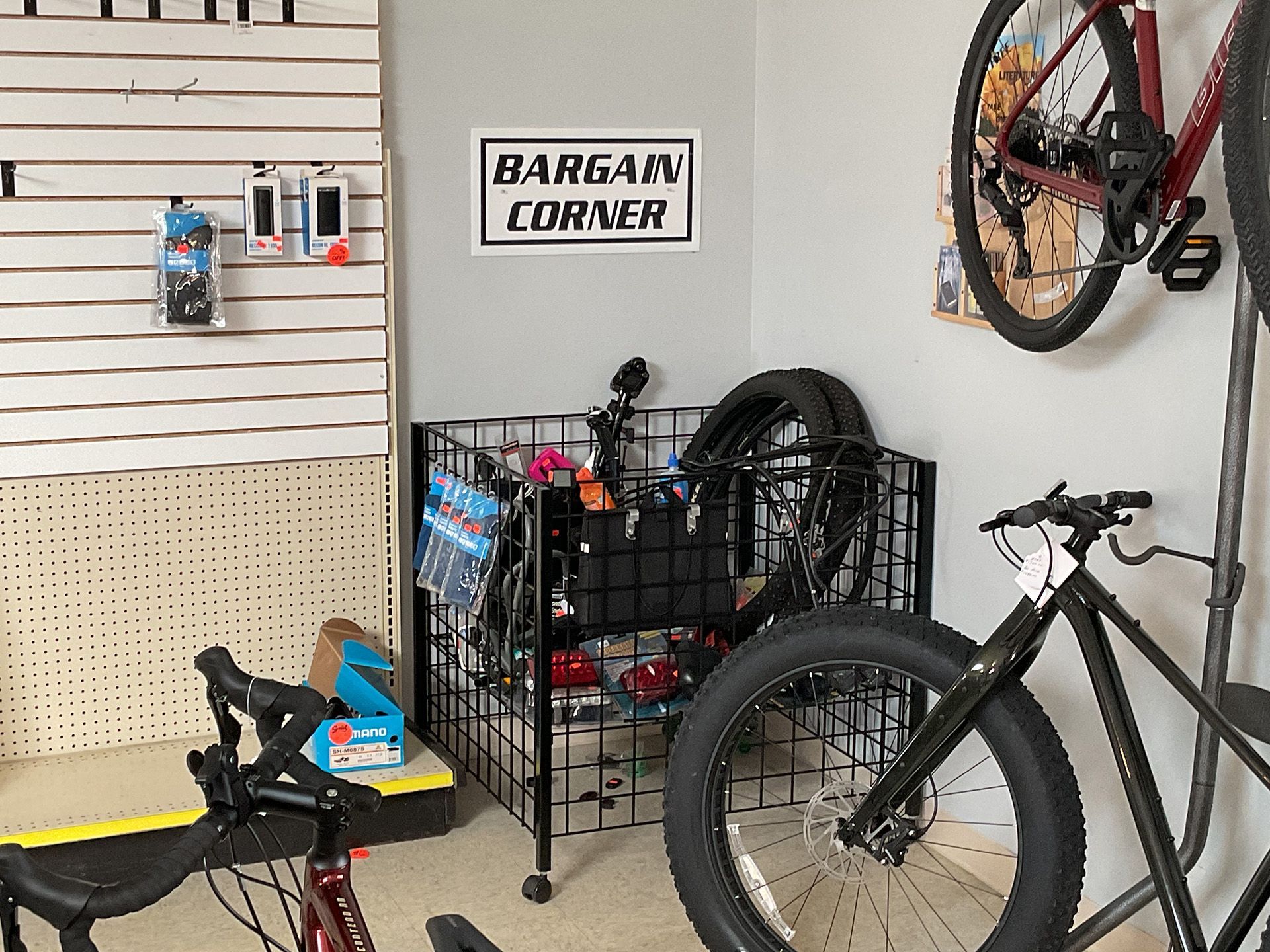 bargain corner of shop
