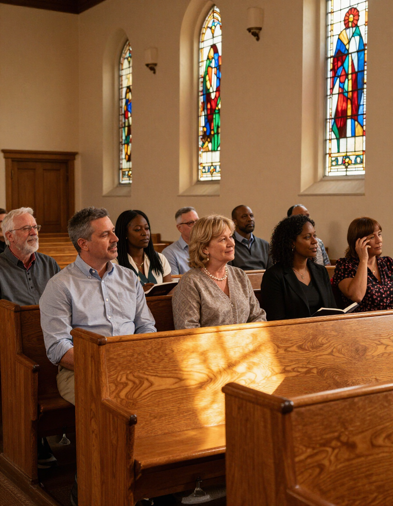 Congregation gathered in worship