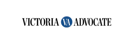 Victoria Advocate logo with black text and a blue “VA” circle on a white background