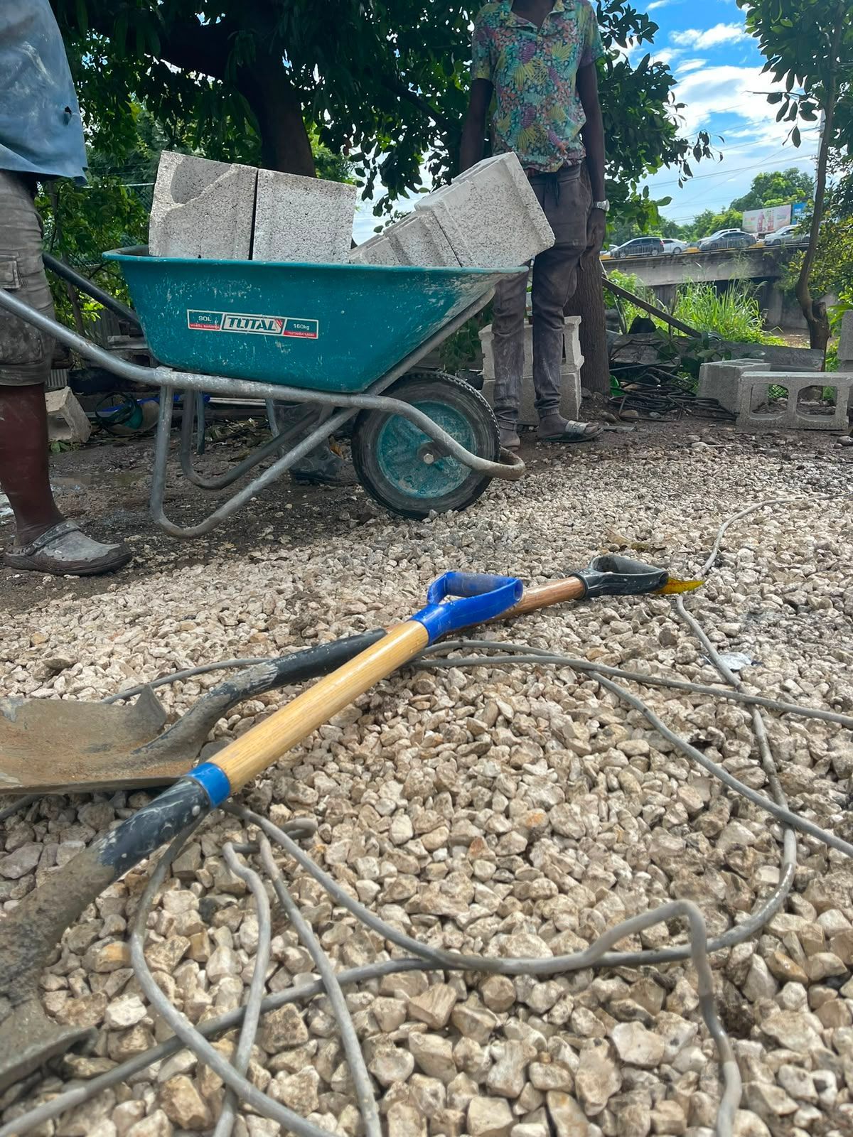 Tools and materials on site