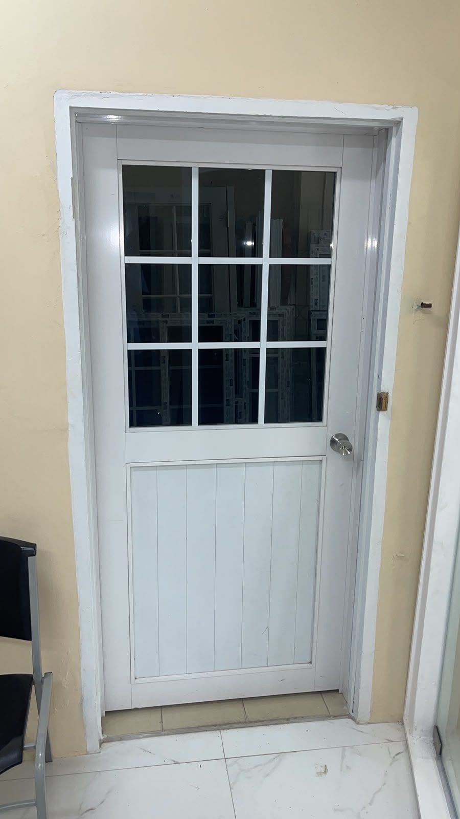 New exterior door installation