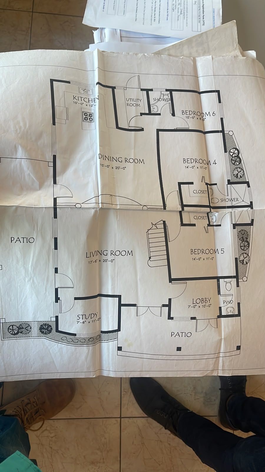 Architectural floor plan drawing