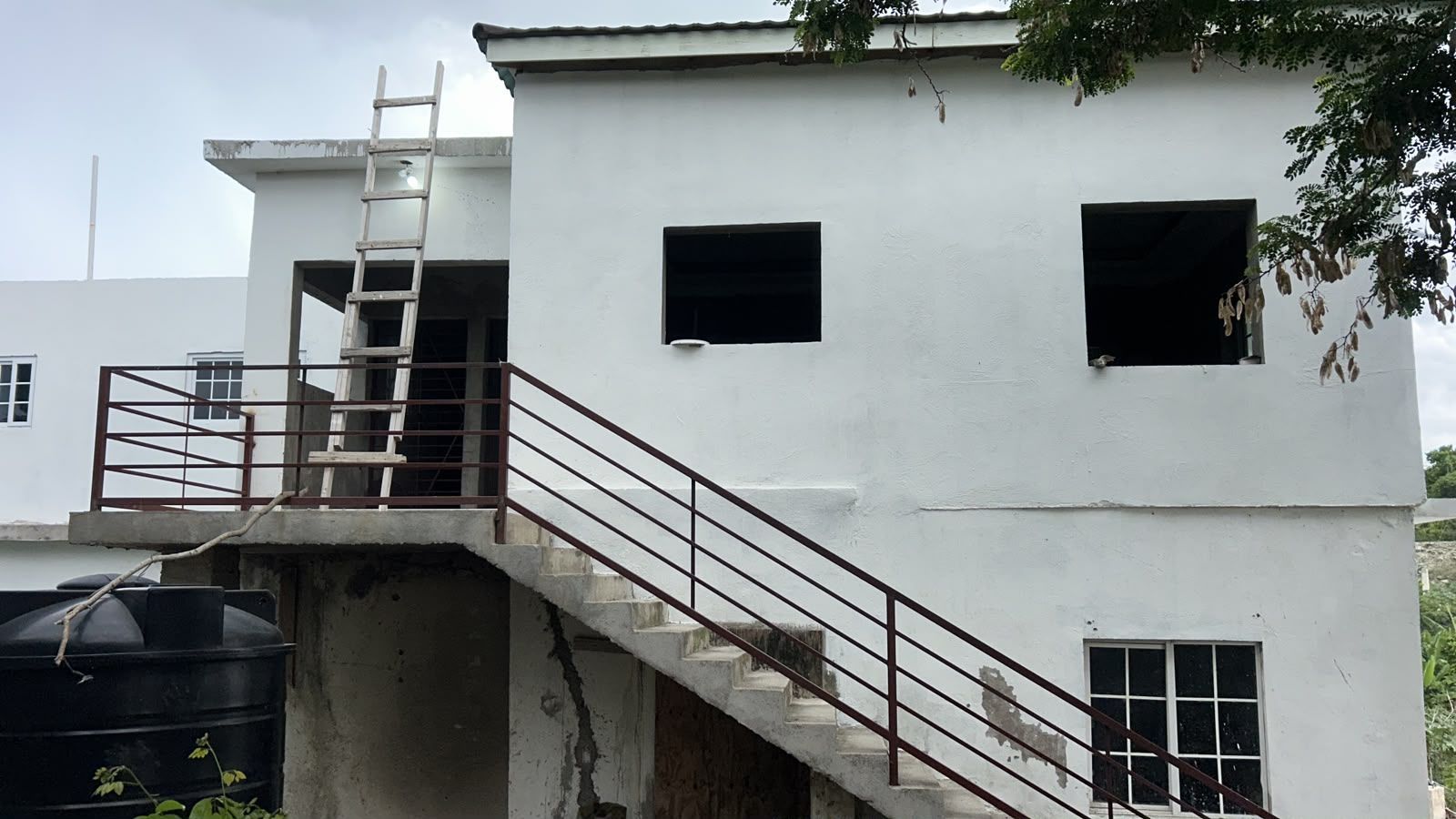 Exterior stairway and balcony build