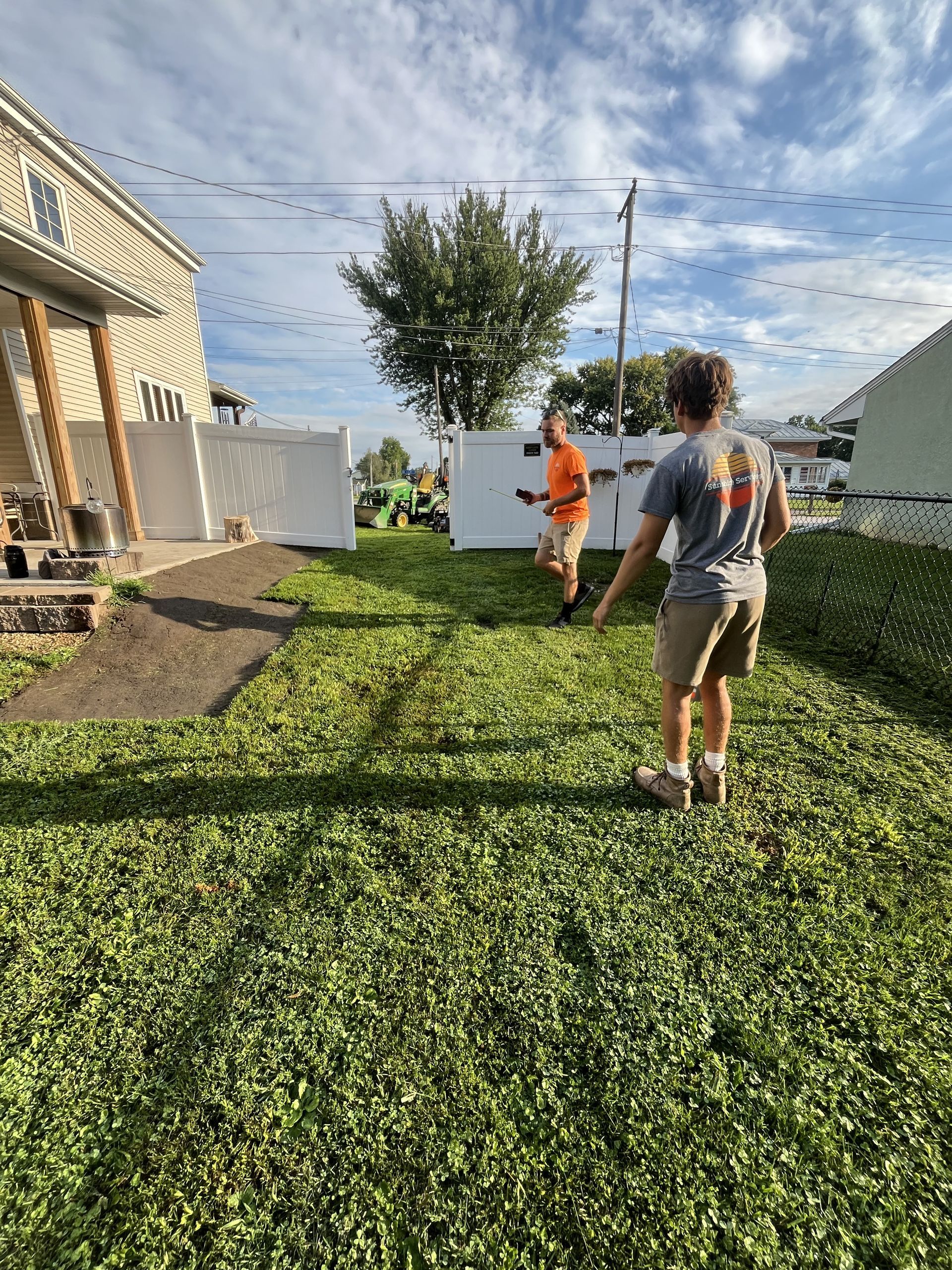 Backyard With New Privacy Fence