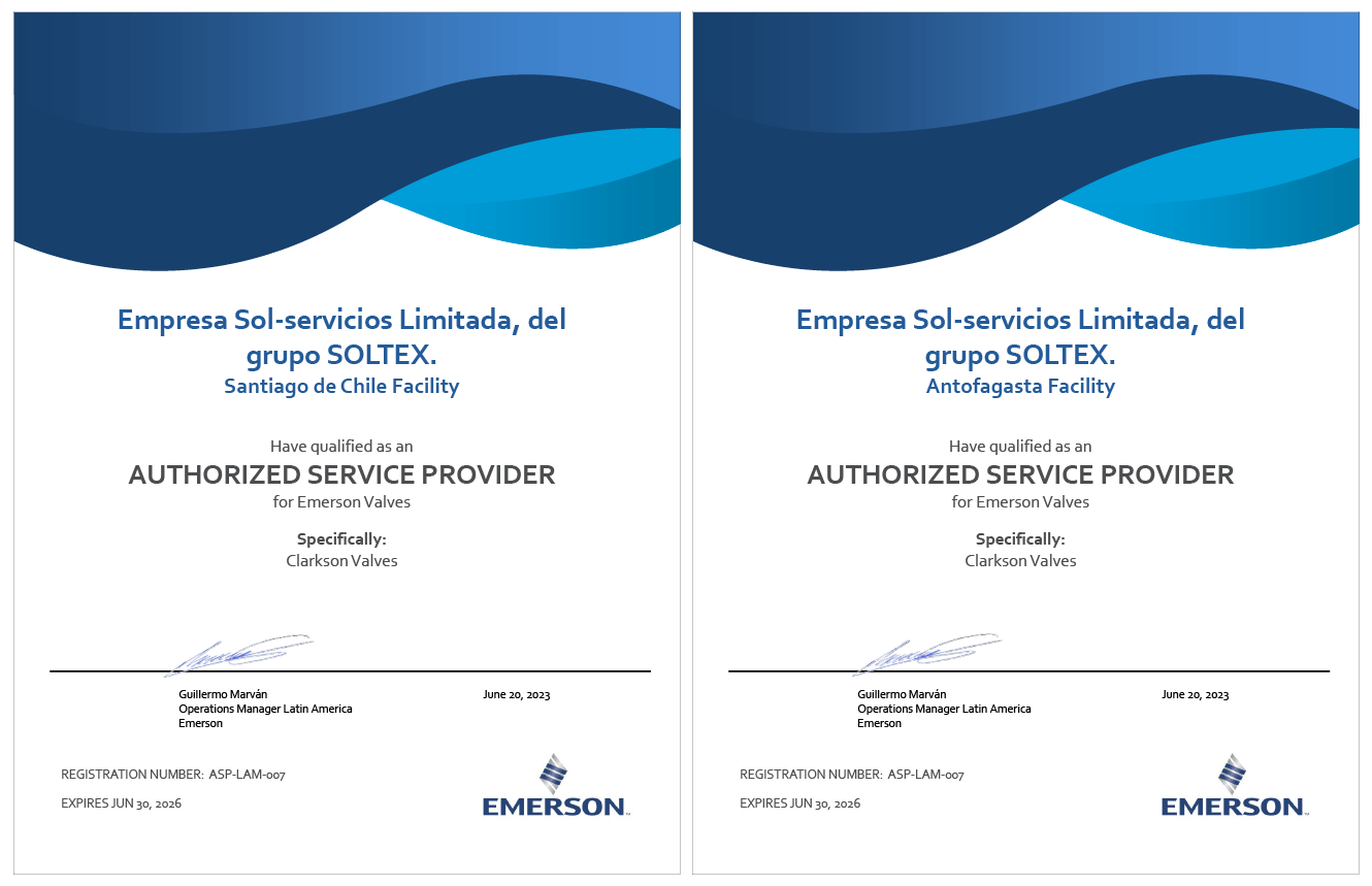 Emerson Service Partner  en Chile