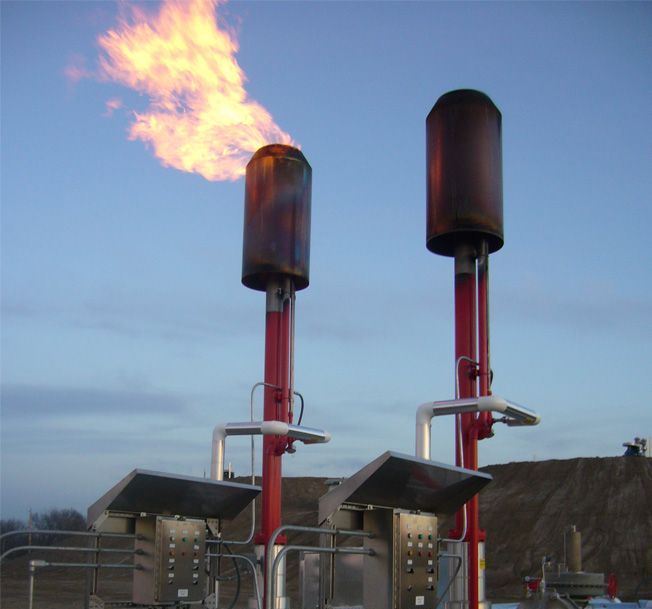 Servicio a antorchas para biogas