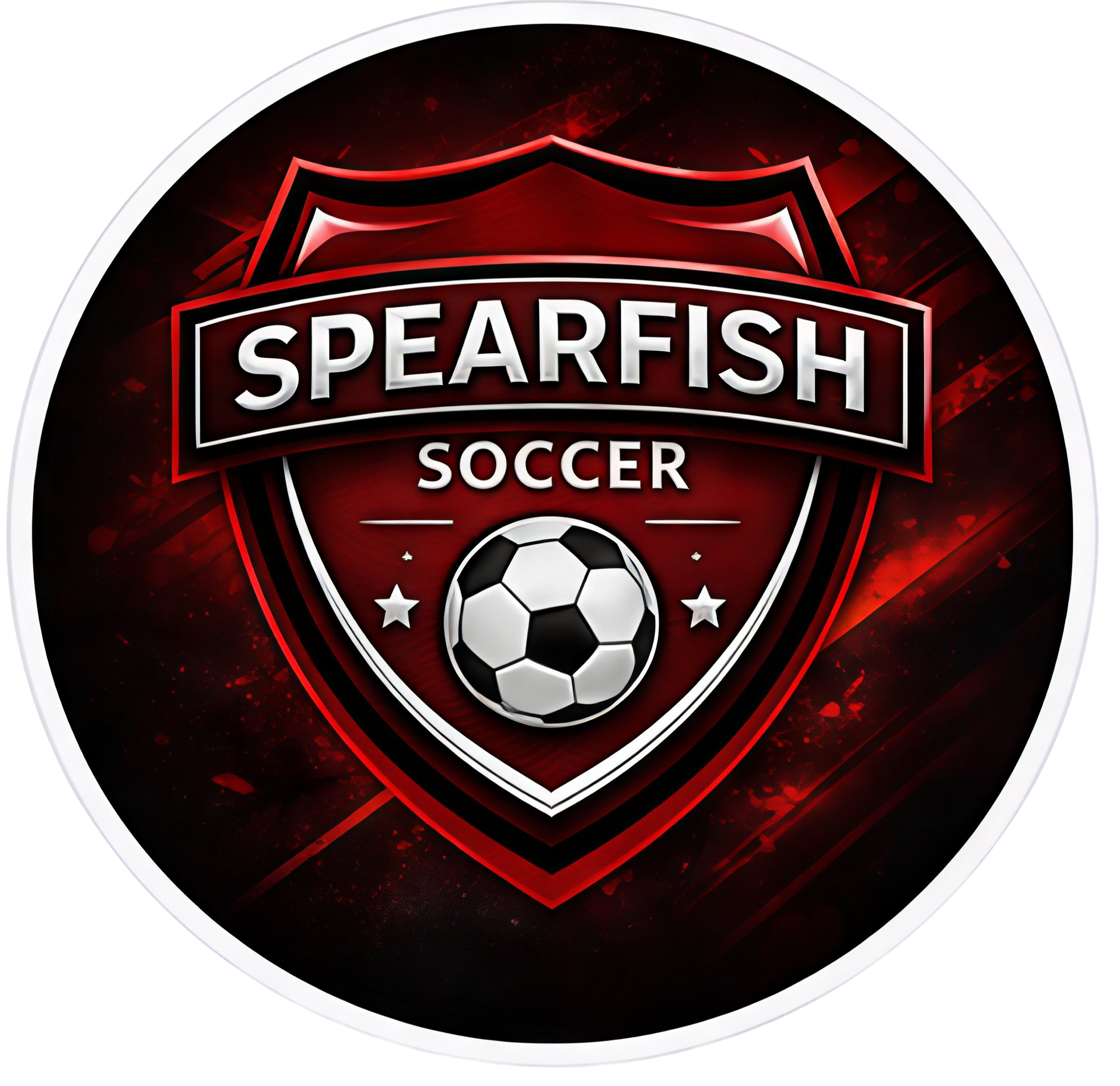 Spearfish Soccer Badge with Soccer Ball Logo
