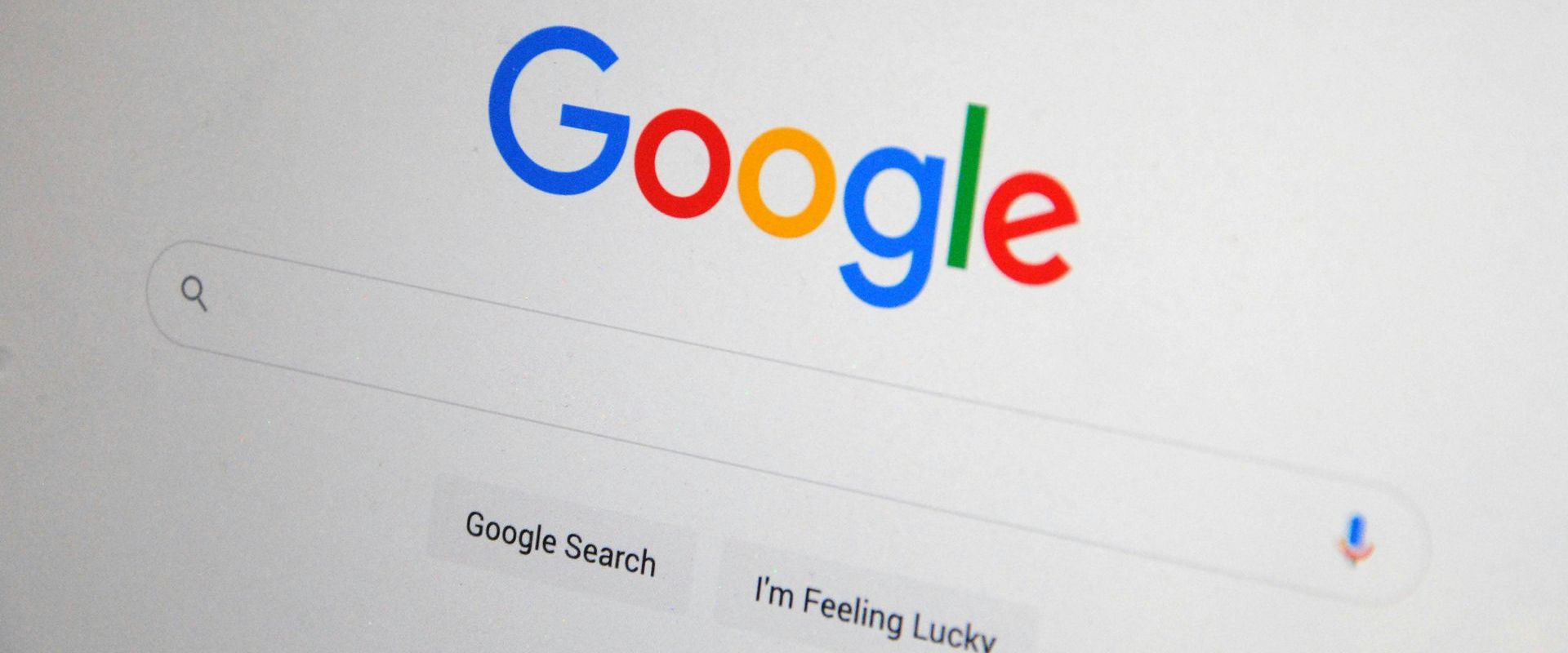A close up of a google search page on a computer screen.