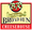 Logo for Broad Run Cheesehouse: red frame, yellow background, building illustration, text 