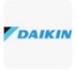 The Daikin company logo, featuring a blue stylized triangle icon followed by the word