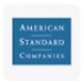A white square logo with a blue center containing the white text