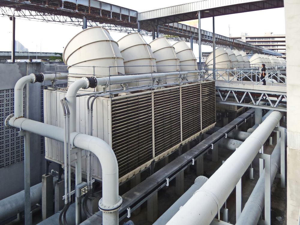 Industrial Rooftop Hvac Units With Large Ducts and Pipes — Nauticool Refrigeration & Air Conditioning in Cannonvale, QLD