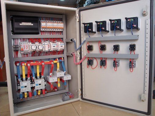 A Large Electrical Box With a Lot of Wires Coming Out of It — Nauticool Refrigeration & Air Conditioning in Cannonvale, QLD