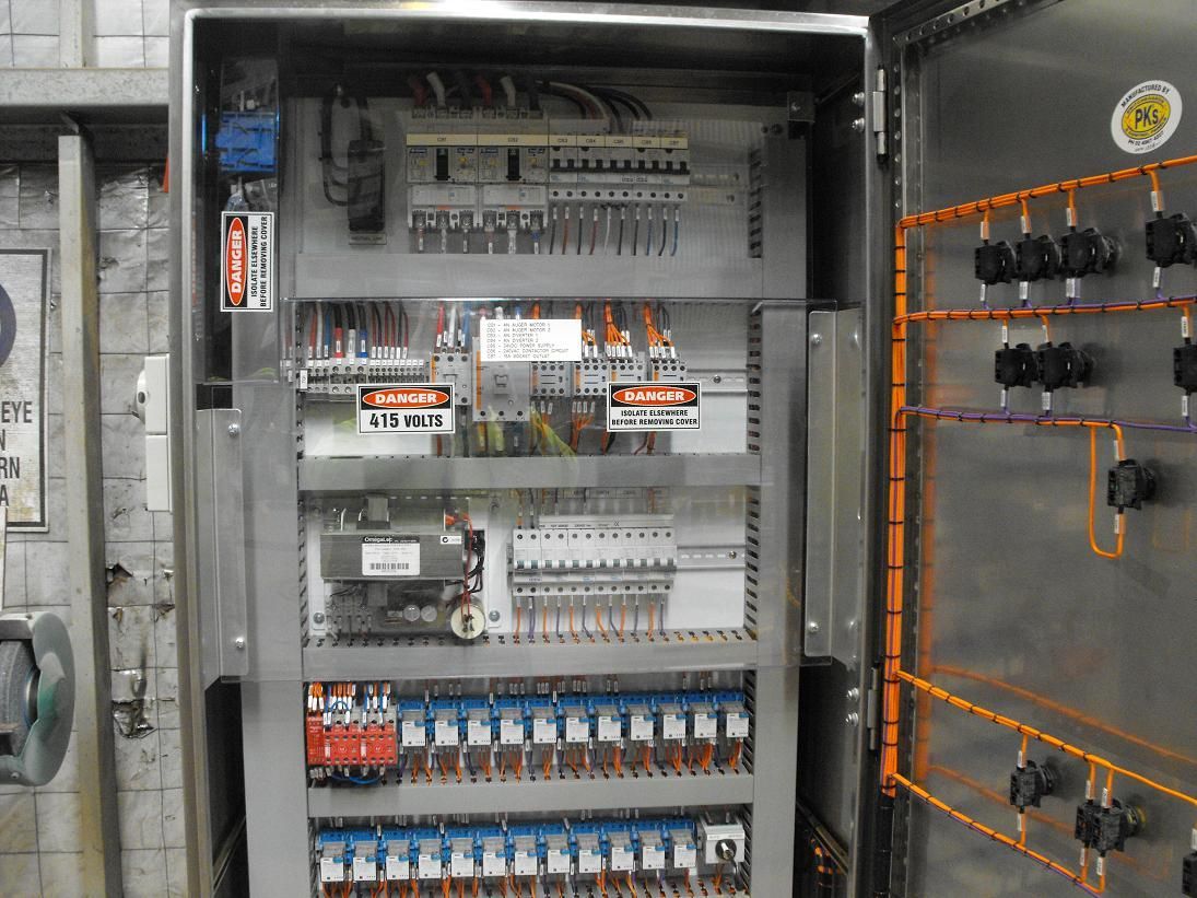 A Large Electrical Control Panel With a Lot of Wires — Nauticool Refrigeration & Air Conditioning in Cannonvale, QLD