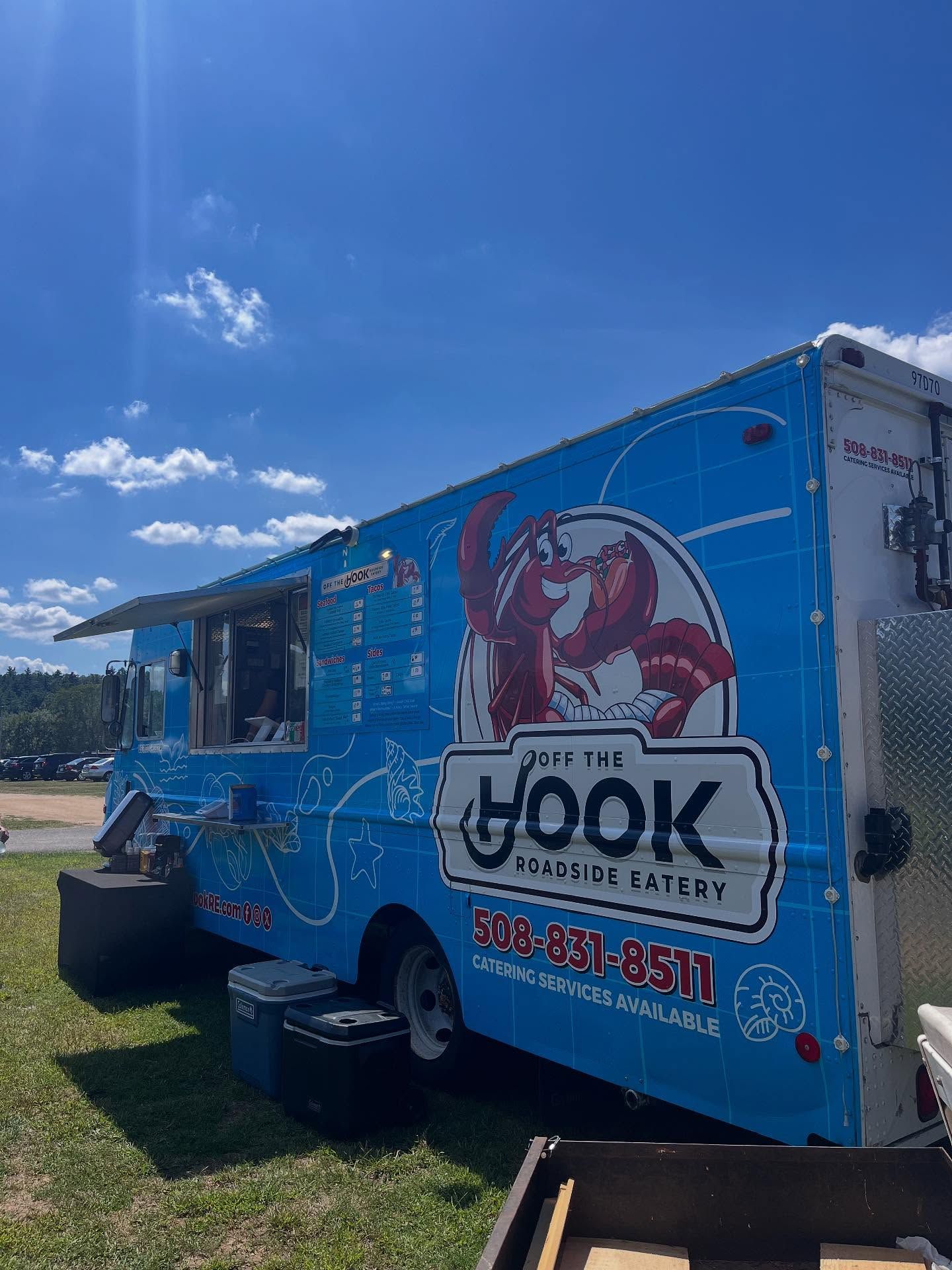 Blue food truck,