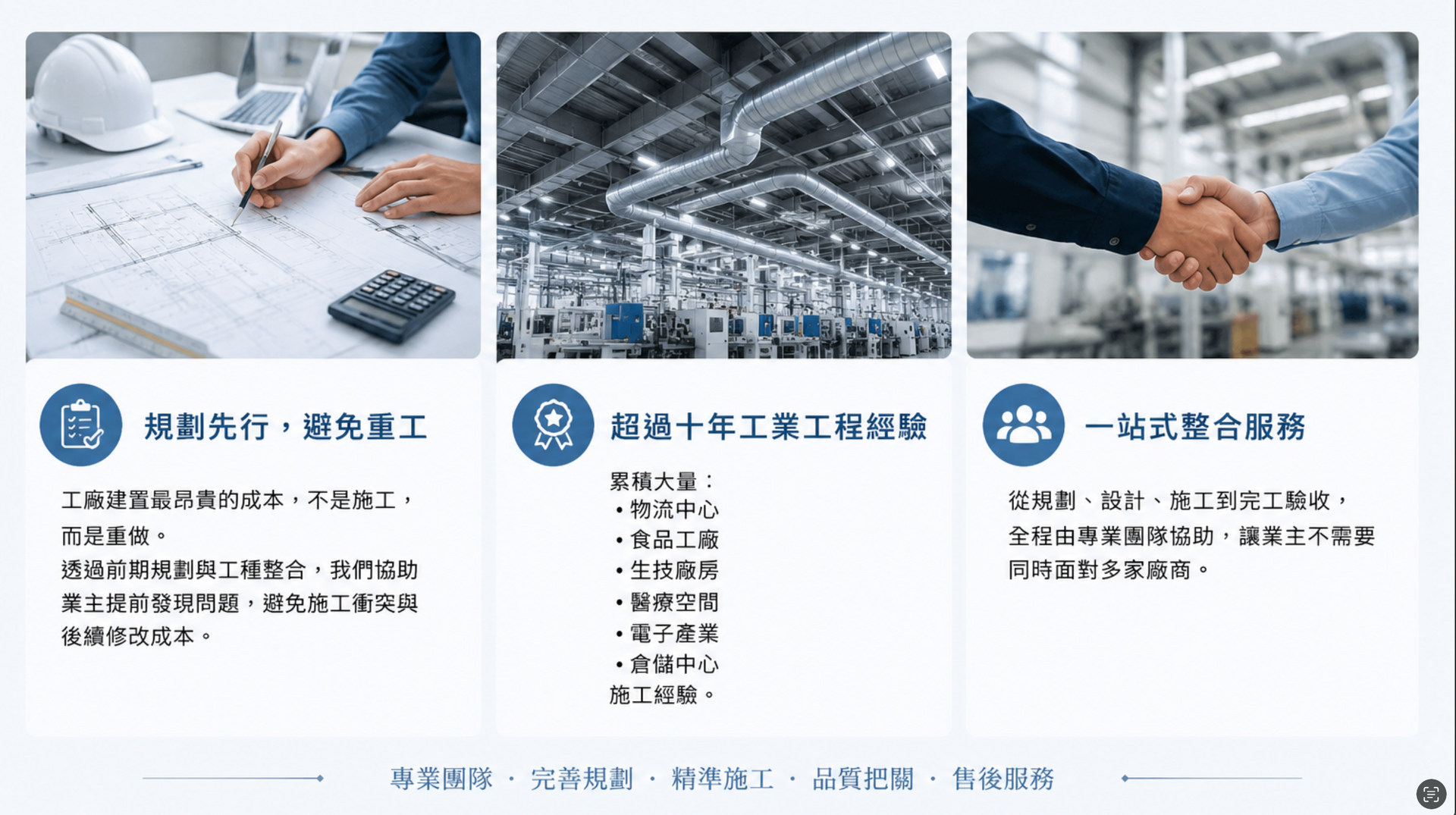 皓澤工程-工廠整合工程-一站式工程整合服務流程與施工項目說明