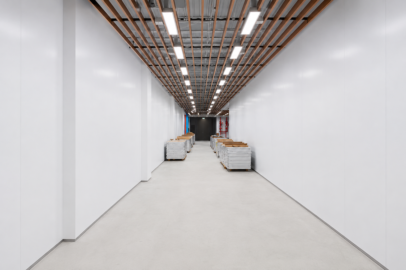 皓澤工程-上溢營造員工宿舍工程-甲級營造宿舍走道施工案例